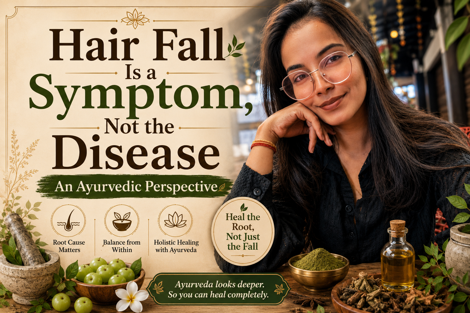 Hair Fall Is a Symptom, Not the Disease: An Ayurvedic Perspective